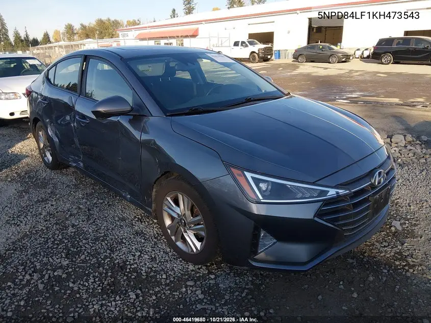 HYUNDAI ELANTRA 2019, VIN 5NPD84LF1KH473543