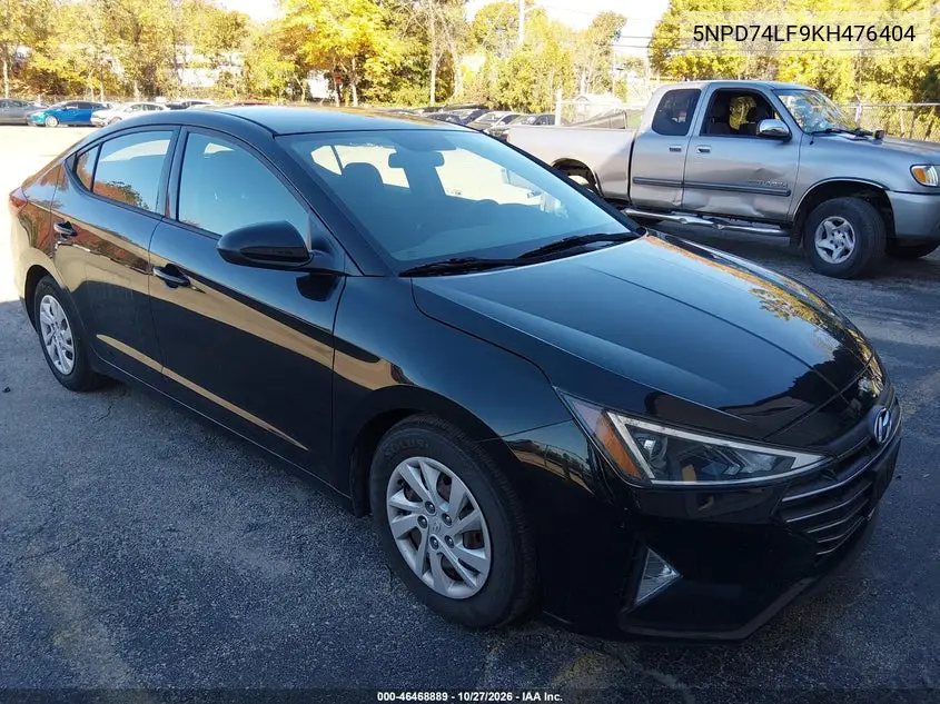 HYUNDAI ELANTRA 2019, VIN 5NPD74LF9KH476404