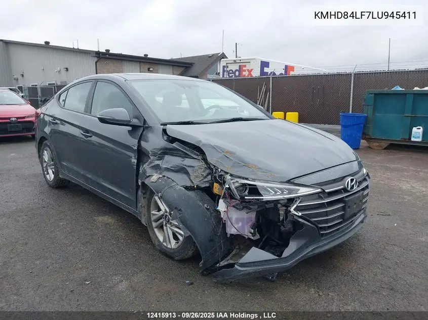 2020 HYUNDAI ELANTRA VIN KMHD84LF7LU945411 — фото 6