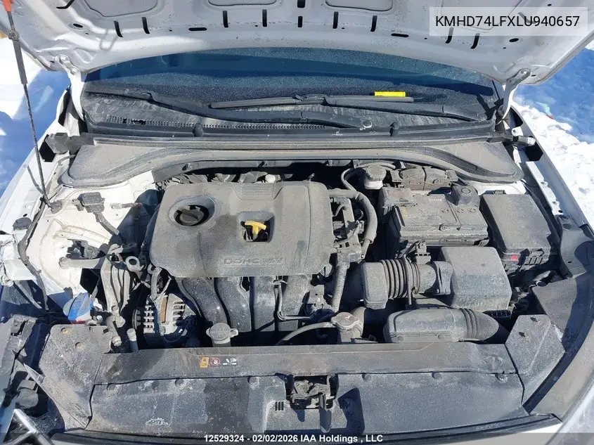 2020 HYUNDAI ELANTRA VIN KMHD74LFXLU940657 — фото 10