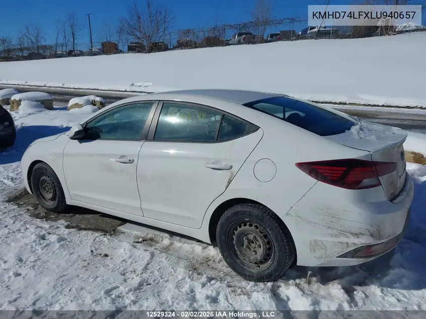 2020 HYUNDAI ELANTRA VIN KMHD74LFXLU940657 — фото 14