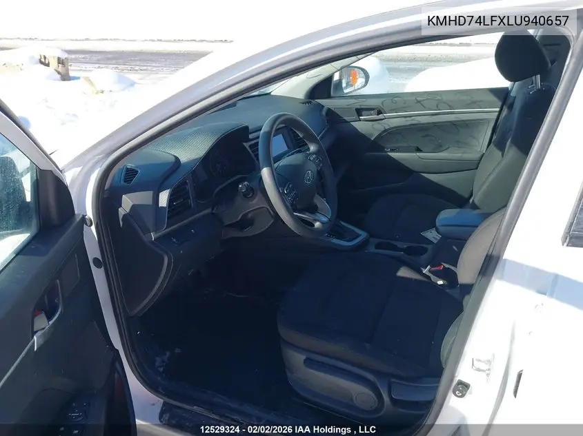 2020 HYUNDAI ELANTRA VIN KMHD74LFXLU940657 — фото 5