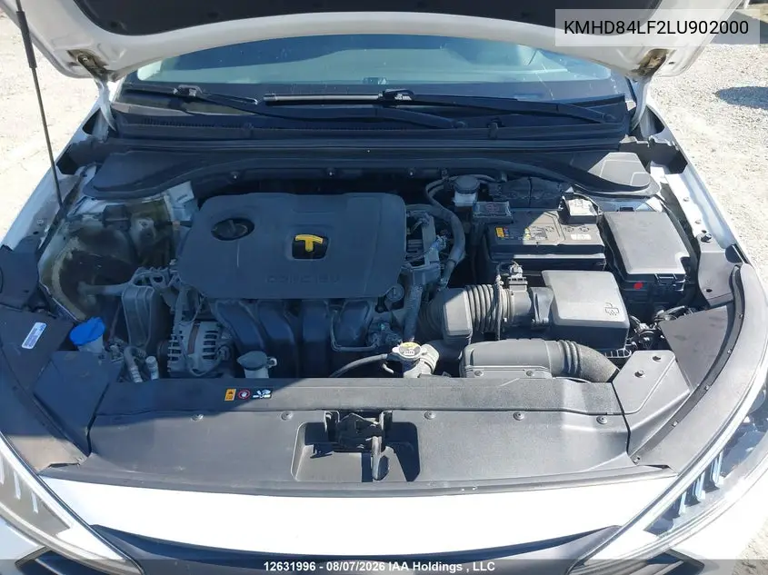 2020 HYUNDAI ELANTRA VIN KMHD84LF2LU902000 — фото 10