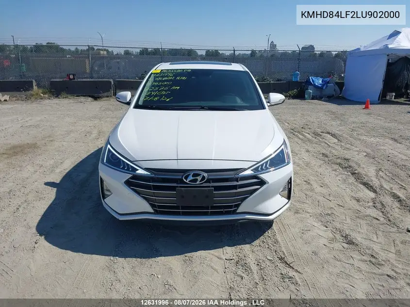 2020 HYUNDAI ELANTRA VIN KMHD84LF2LU902000 — фото 12