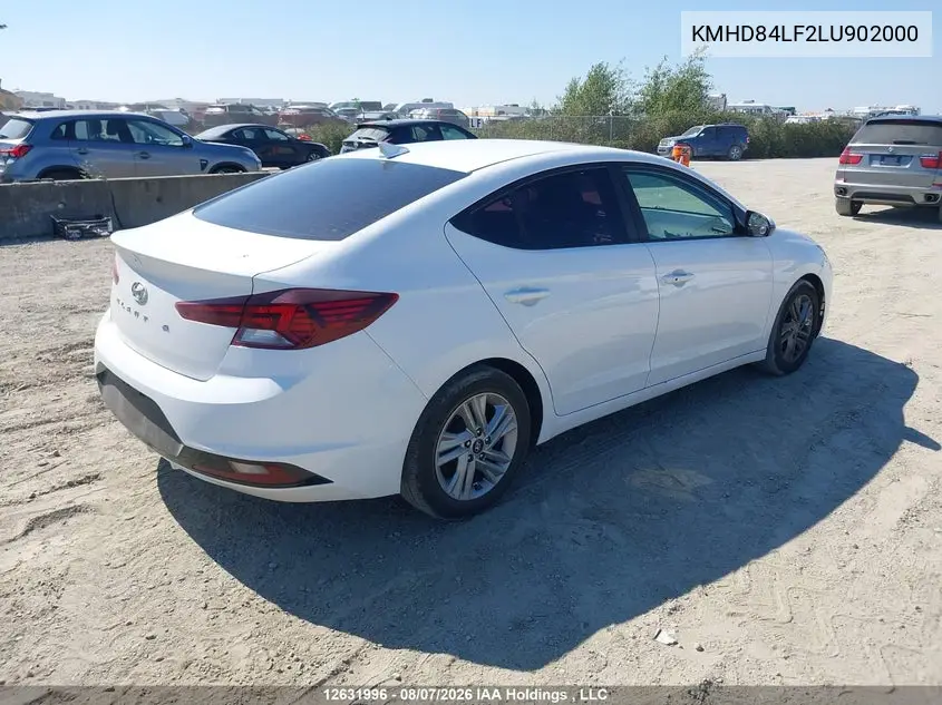 2020 HYUNDAI ELANTRA VIN KMHD84LF2LU902000 — фото 4