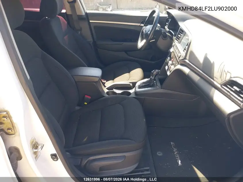 2020 HYUNDAI ELANTRA VIN KMHD84LF2LU902000 — фото 5