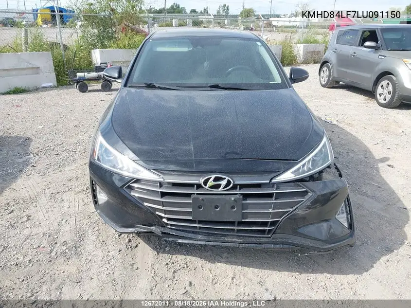 2020 HYUNDAI ELANTRA VIN KMHD84LF7LU091150 — фото 11