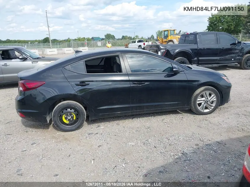 2020 HYUNDAI ELANTRA VIN KMHD84LF7LU091150 — фото 12