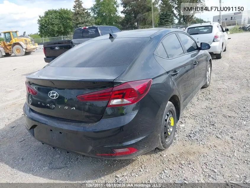 2020 HYUNDAI ELANTRA VIN KMHD84LF7LU091150 — фото 4