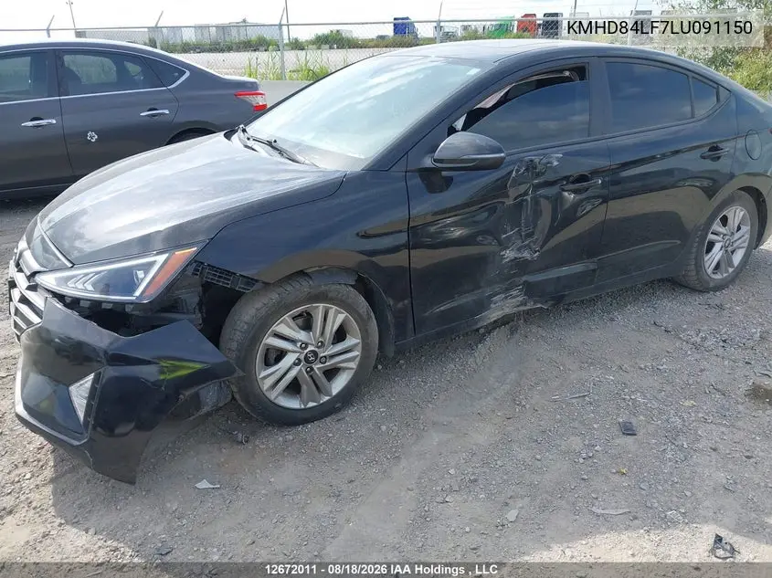 2020 HYUNDAI ELANTRA VIN KMHD84LF7LU091150 — фото 6