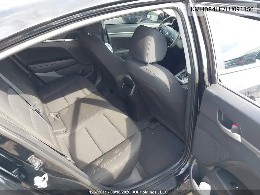 2020 HYUNDAI ELANTRA VIN KMHD84LF7LU091150 — фото 8