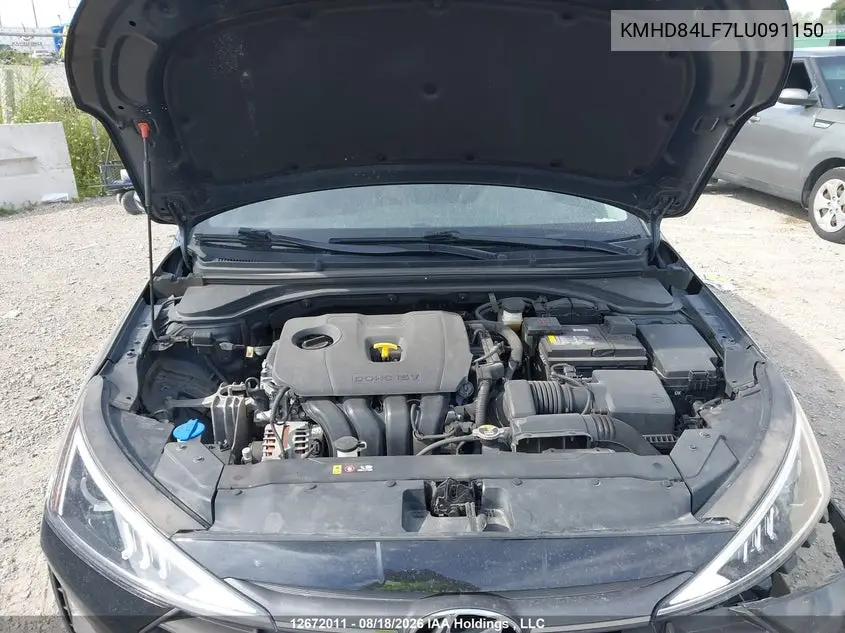 2020 HYUNDAI ELANTRA VIN KMHD84LF7LU091150 — фото 9