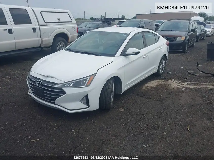 2020 HYUNDAI ELANTRA VIN KMHD84LF1LU979120 — фото 2