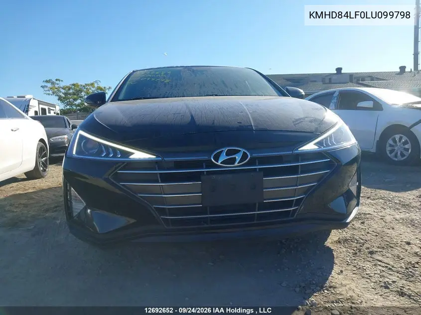 2020 HYUNDAI ELANTRA VIN KMHD84LF0LU099798 — фото 12