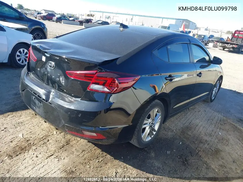 2020 HYUNDAI ELANTRA VIN KMHD84LF0LU099798 — фото 4