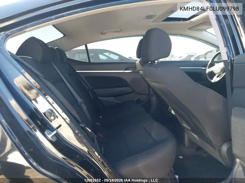 2020 HYUNDAI ELANTRA VIN KMHD84LF0LU099798 — фото 8