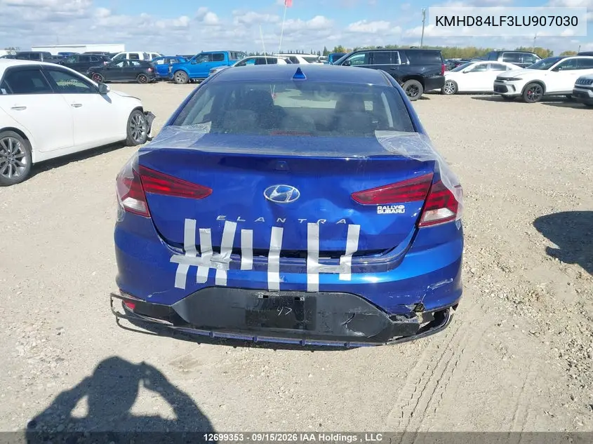 2020 HYUNDAI ELANTRA VIN KMHD84LF3LU907030 — фото 17