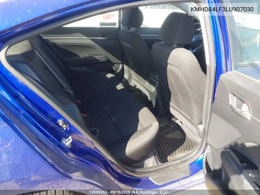 2020 HYUNDAI ELANTRA VIN KMHD84LF3LU907030 — фото 8