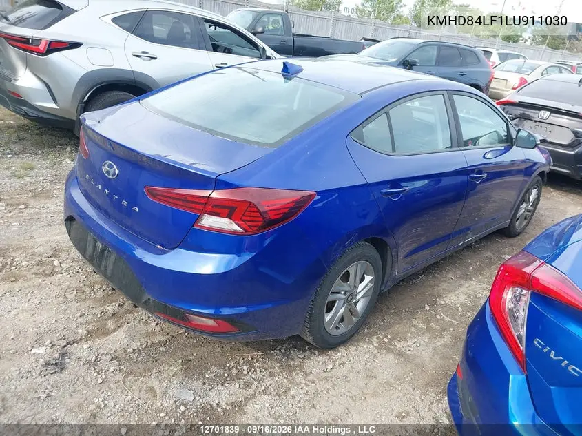 2020 HYUNDAI ELANTRA VIN KMHD84LF1LU911030 — фото 4
