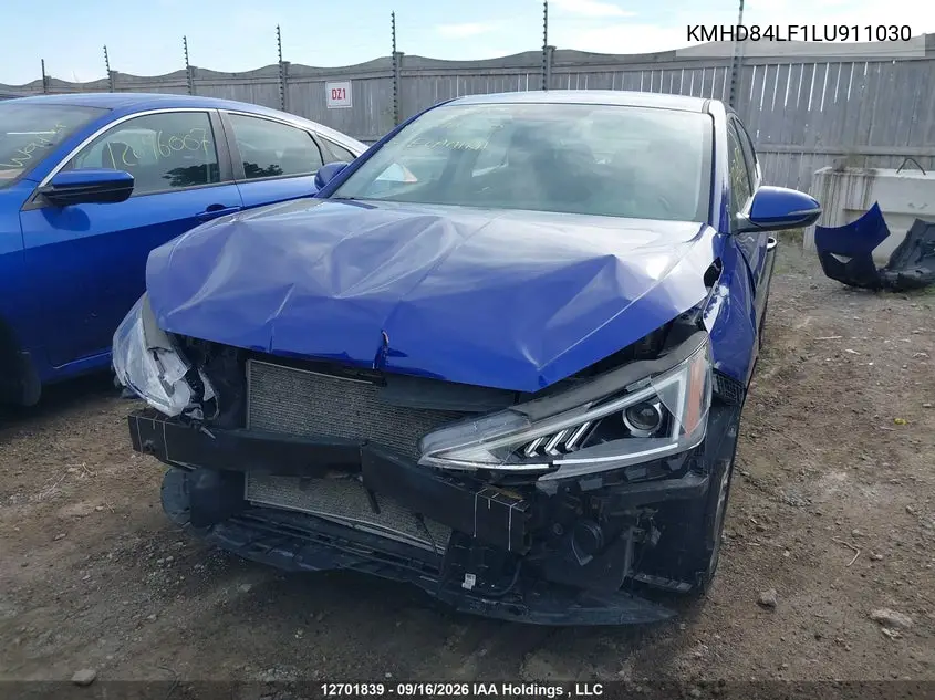 2020 HYUNDAI ELANTRA VIN KMHD84LF1LU911030 — фото 6
