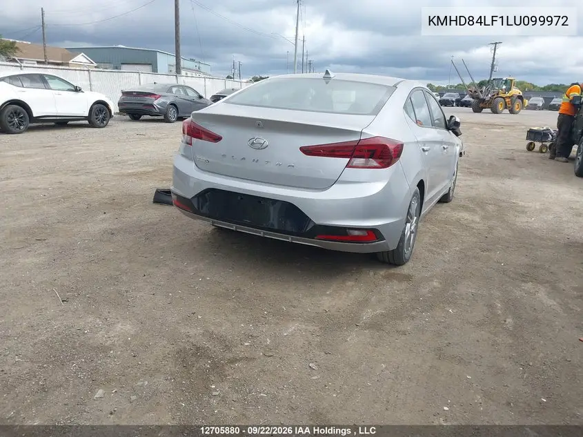 2020 HYUNDAI ELANTRA VIN KMHD84LF1LU099972 — фото 4