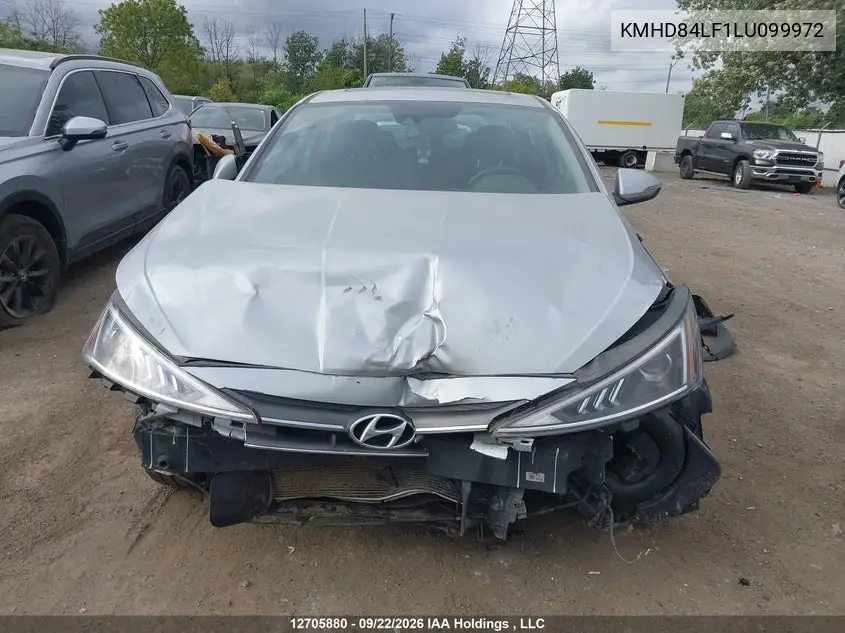 2020 HYUNDAI ELANTRA VIN KMHD84LF1LU099972 — фото 6