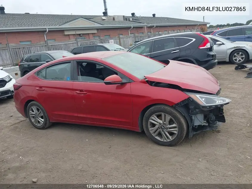 2020 HYUNDAI ELANTRA VIN KMHD84LF3LU027865 — фото 14