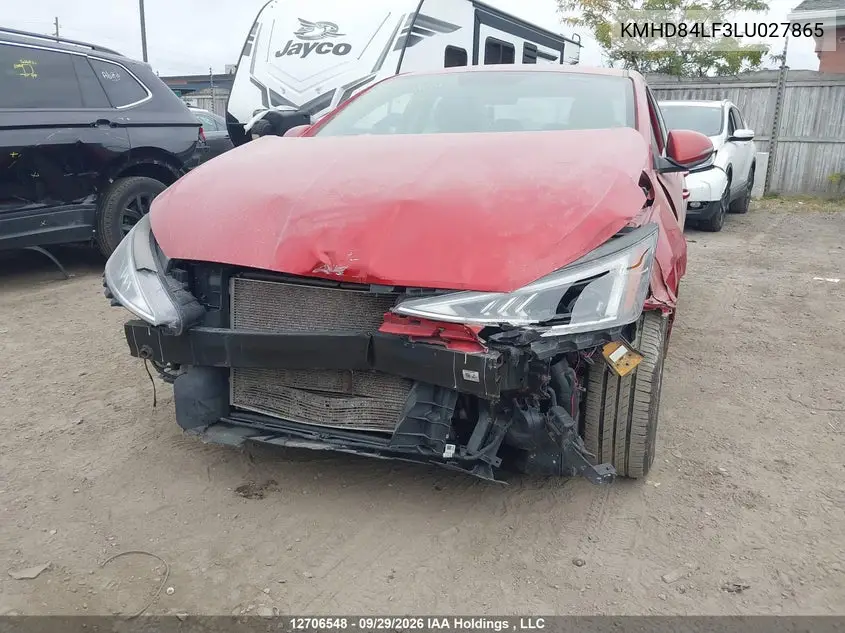 2020 HYUNDAI ELANTRA VIN KMHD84LF3LU027865 — фото 6