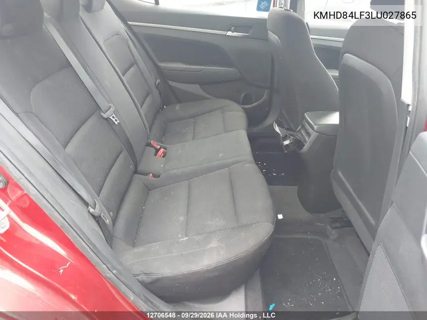 2020 HYUNDAI ELANTRA VIN KMHD84LF3LU027865 — фото 8