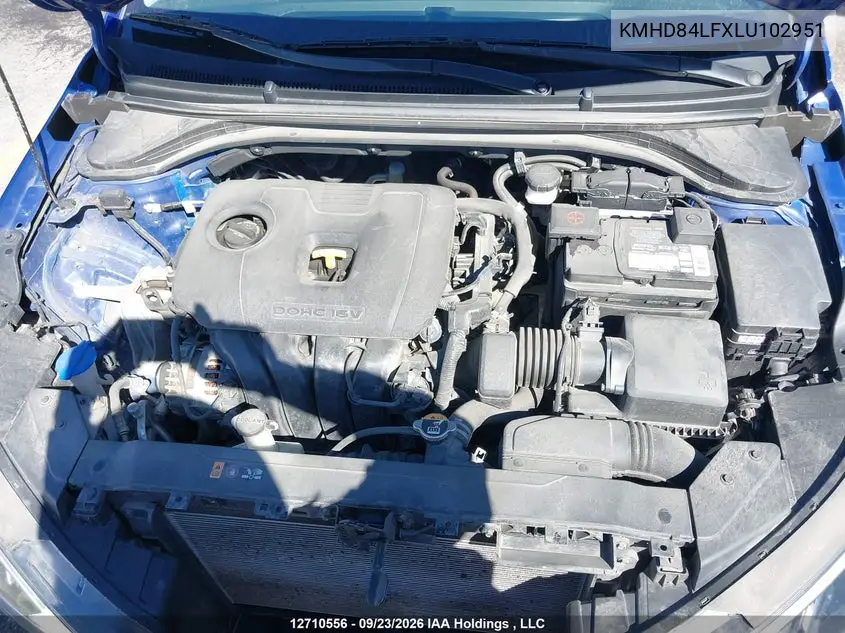 2020 HYUNDAI ELANTRA VIN KMHD84LFXLU102951 — фото 10