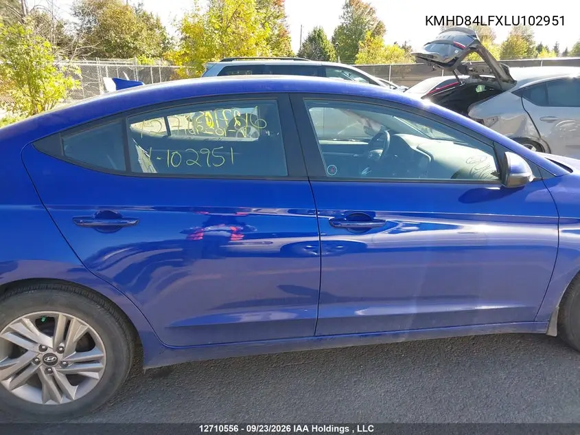 2020 HYUNDAI ELANTRA VIN KMHD84LFXLU102951 — фото 14