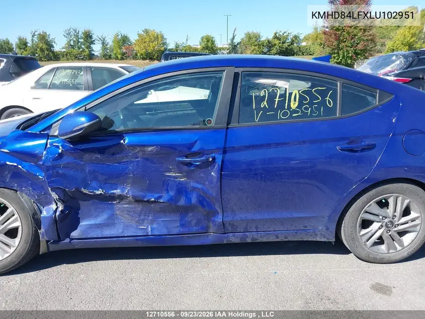 2020 HYUNDAI ELANTRA VIN KMHD84LFXLU102951 — фото 15