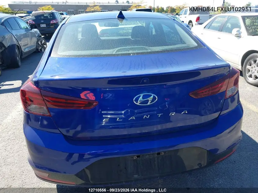 2020 HYUNDAI ELANTRA VIN KMHD84LFXLU102951 — фото 17