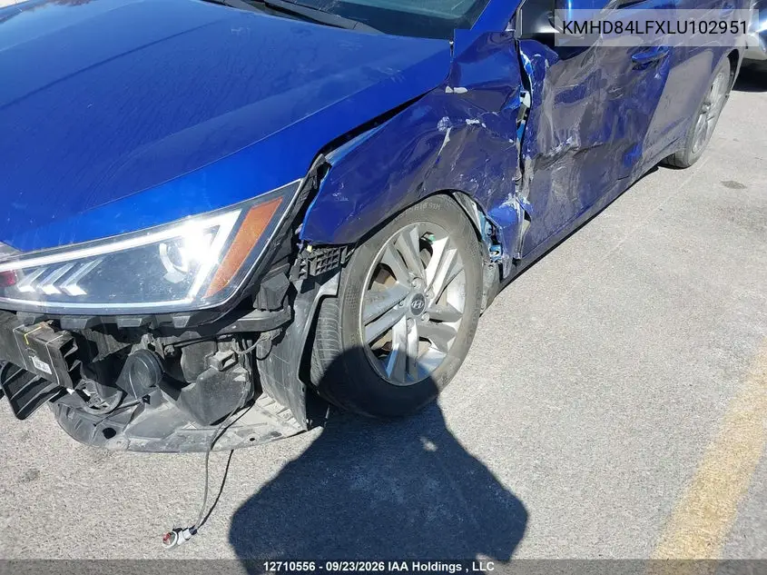 2020 HYUNDAI ELANTRA VIN KMHD84LFXLU102951 — фото 21