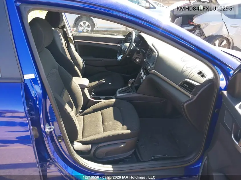 2020 HYUNDAI ELANTRA VIN KMHD84LFXLU102951 — фото 5
