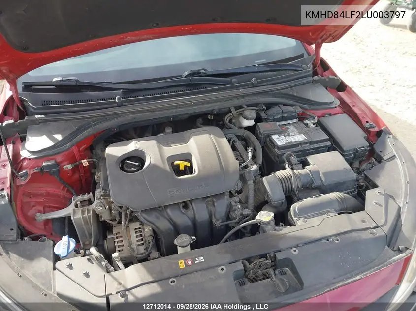 2020 HYUNDAI ELANTRA VIN KMHD84LF2LU003797 — фото 10