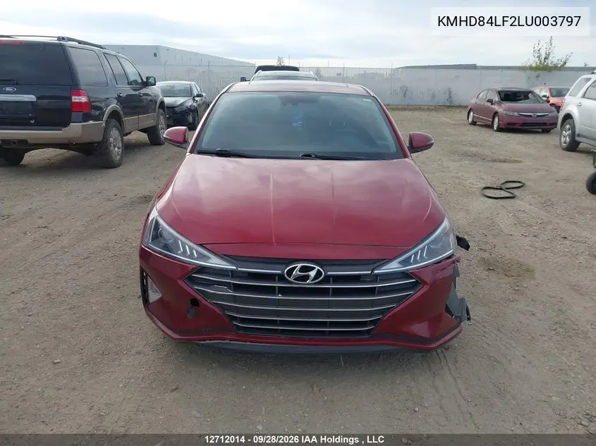 2020 HYUNDAI ELANTRA VIN KMHD84LF2LU003797 — фото 12