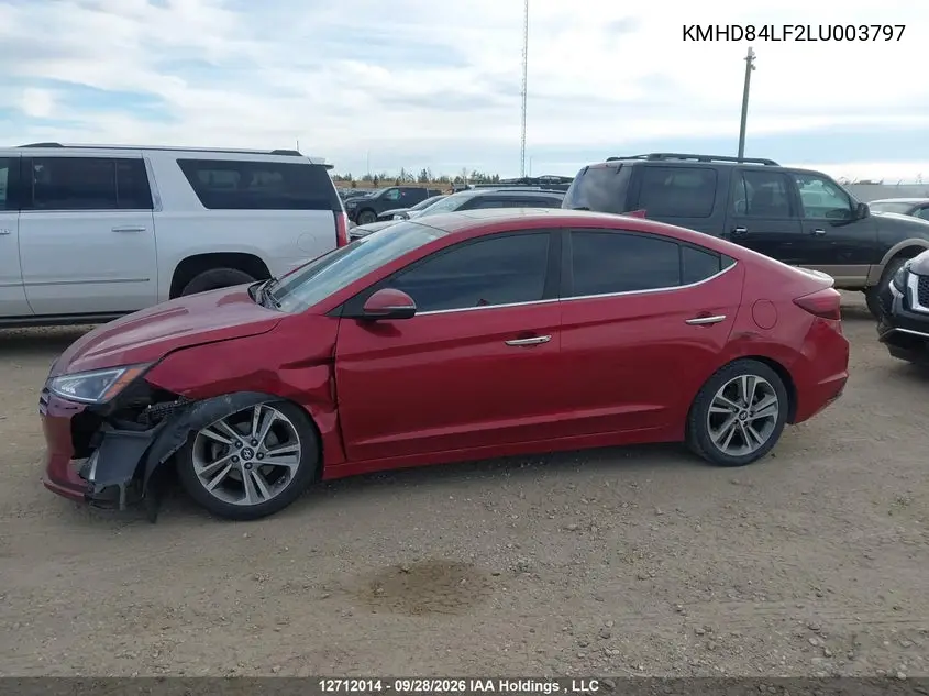 2020 HYUNDAI ELANTRA VIN KMHD84LF2LU003797 — фото 14