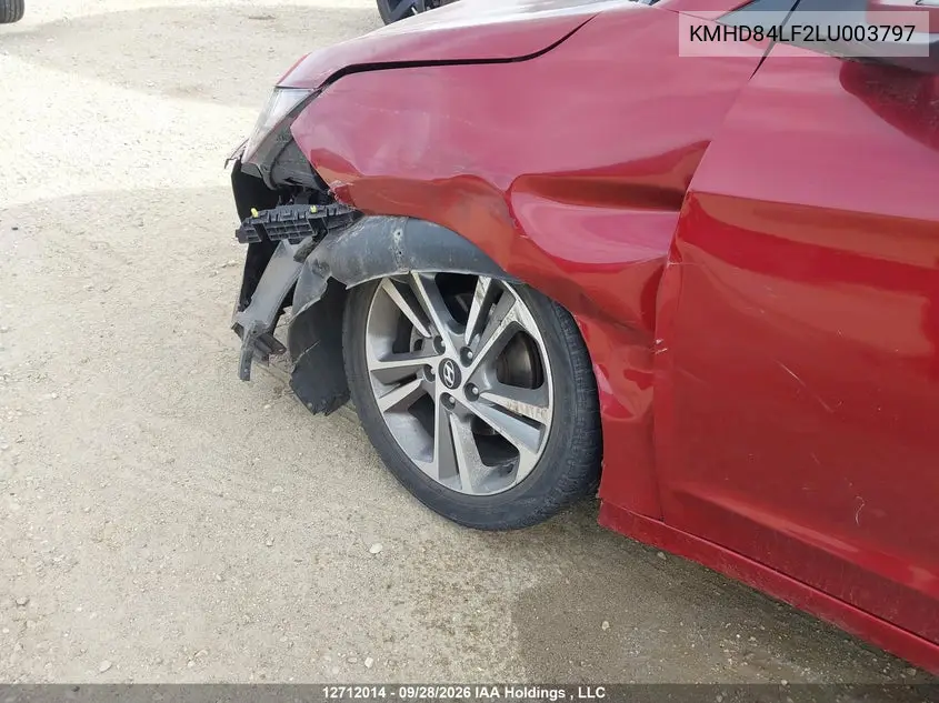 2020 HYUNDAI ELANTRA VIN KMHD84LF2LU003797 — фото 20