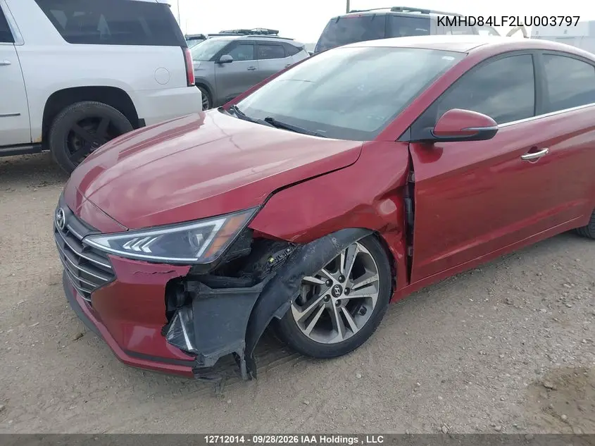 2020 HYUNDAI ELANTRA VIN KMHD84LF2LU003797 — фото 6