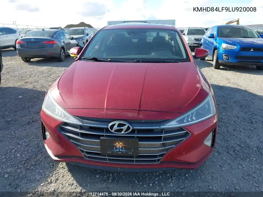 2020 HYUNDAI ELANTRA VIN KMHD84LF9LU920008 — фото 12