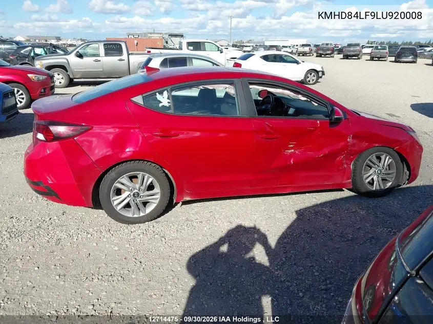 2020 HYUNDAI ELANTRA VIN KMHD84LF9LU920008 — фото 13