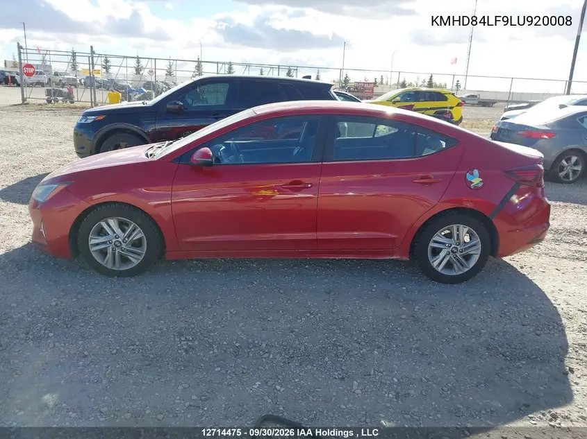 2020 HYUNDAI ELANTRA VIN KMHD84LF9LU920008 — фото 14