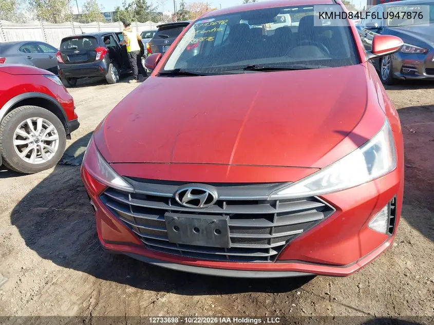 2020 HYUNDAI ELANTRA VIN KMHD84LF6LU947876 — фото 12
