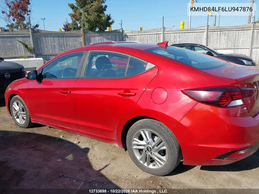 2020 HYUNDAI ELANTRA VIN KMHD84LF6LU947876 — фото 14