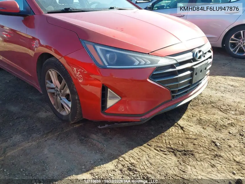 2020 HYUNDAI ELANTRA VIN KMHD84LF6LU947876 — фото 6
