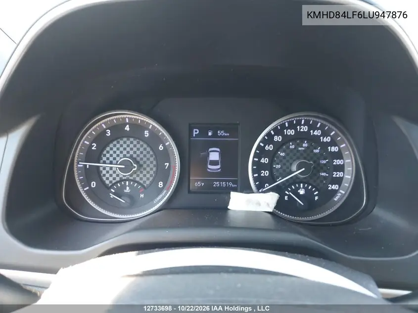 2020 HYUNDAI ELANTRA VIN KMHD84LF6LU947876 — фото 7