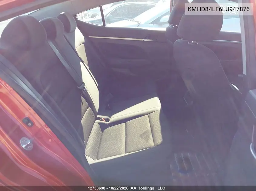 2020 HYUNDAI ELANTRA VIN KMHD84LF6LU947876 — фото 8
