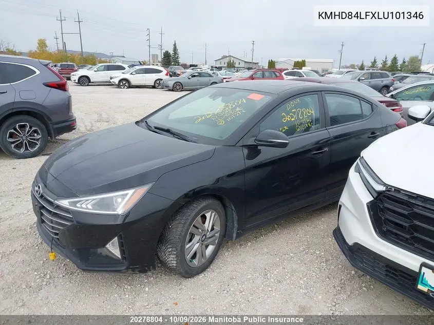 2020 HYUNDAI ELANTRA VIN KMHD84LFXLU101346 — фото 14
