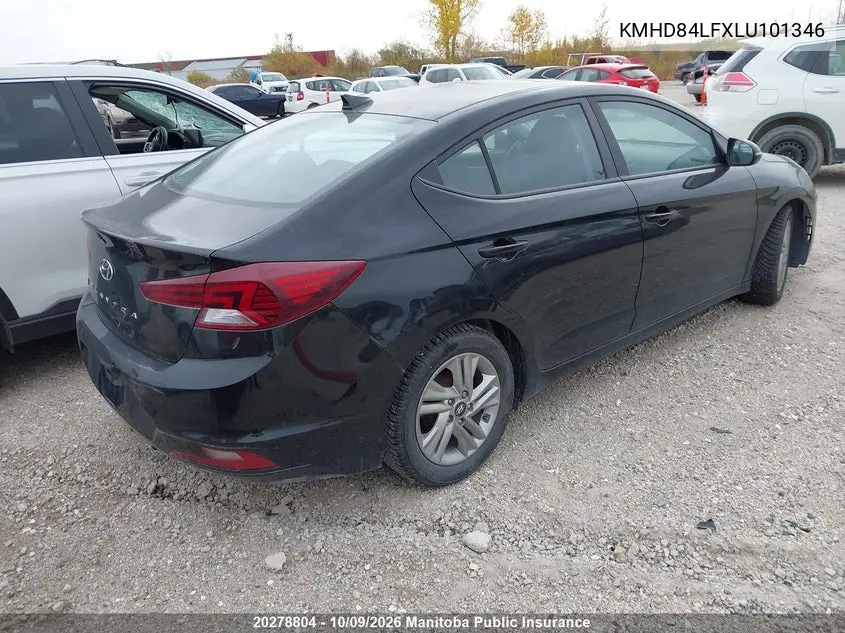 2020 HYUNDAI ELANTRA VIN KMHD84LFXLU101346 — фото 4
